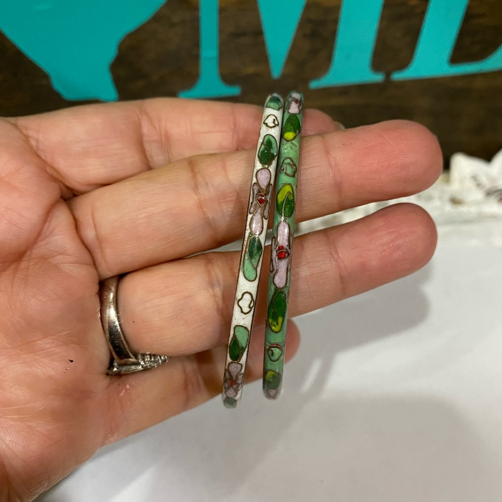 Vintage enamel bangles